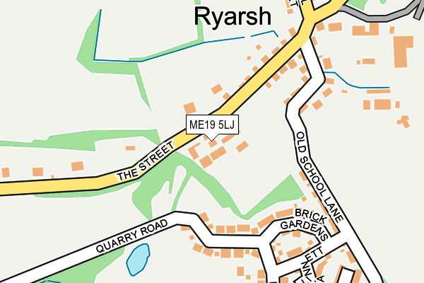ME19 5LJ map - OS OpenMap – Local (Ordnance Survey)