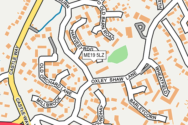 ME19 5LZ map - OS OpenMap – Local (Ordnance Survey)