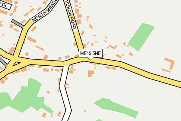 ME19 5NE map - OS OpenMap – Local (Ordnance Survey)