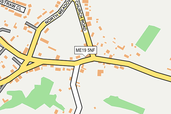 ME19 5NF map - OS OpenMap – Local (Ordnance Survey)