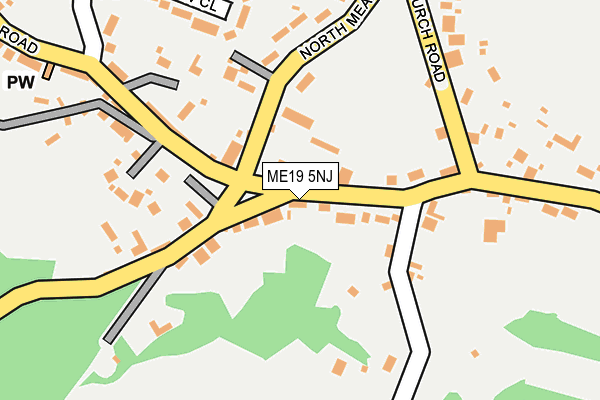 ME19 5NJ map - OS OpenMap – Local (Ordnance Survey)