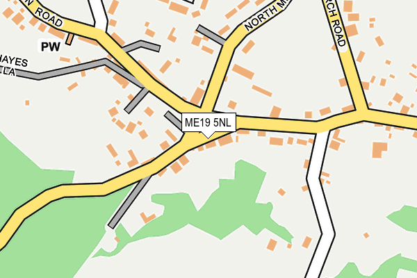 ME19 5NL map - OS OpenMap – Local (Ordnance Survey)