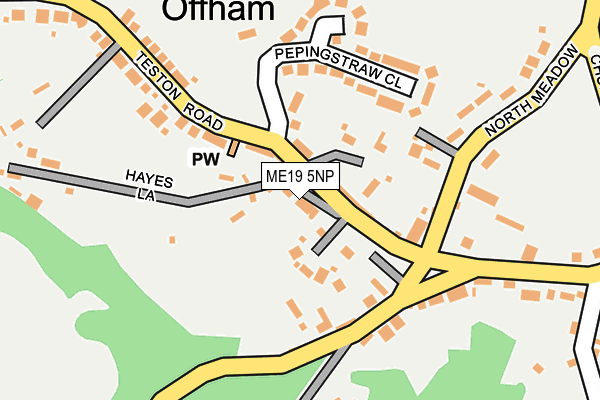 ME19 5NP map - OS OpenMap – Local (Ordnance Survey)