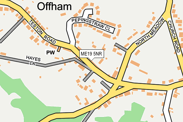 ME19 5NR map - OS OpenMap – Local (Ordnance Survey)