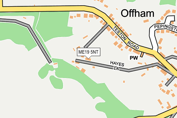 ME19 5NT map - OS OpenMap – Local (Ordnance Survey)