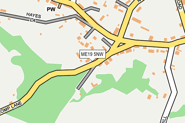 ME19 5NW map - OS OpenMap – Local (Ordnance Survey)