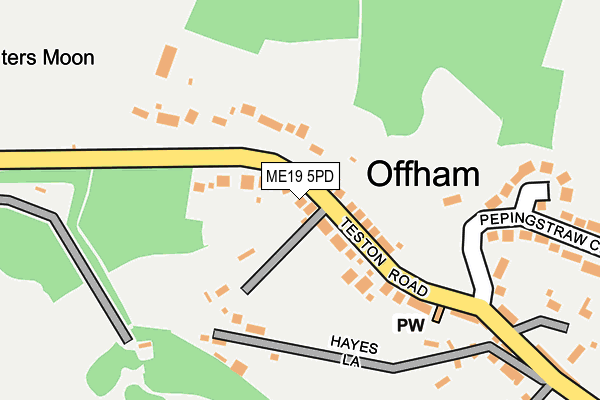 ME19 5PD map - OS OpenMap – Local (Ordnance Survey)