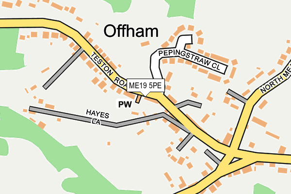 ME19 5PE map - OS OpenMap – Local (Ordnance Survey)