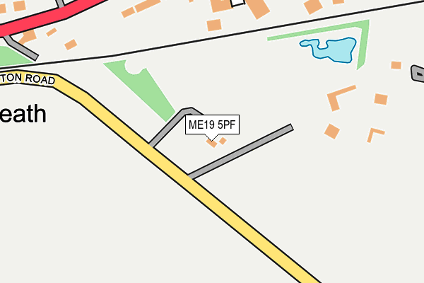 ME19 5PF map - OS OpenMap – Local (Ordnance Survey)