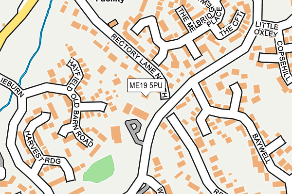 ME19 5PU map - OS OpenMap – Local (Ordnance Survey)