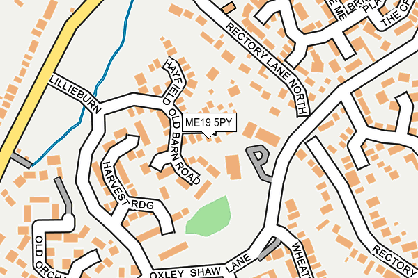 ME19 5PY map - OS OpenMap – Local (Ordnance Survey)