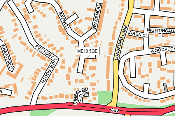 ME19 5QE map - OS OpenMap – Local (Ordnance Survey)