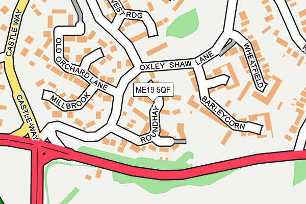 ME19 5QF map - OS OpenMap – Local (Ordnance Survey)