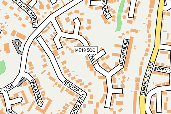 ME19 5QQ map - OS OpenMap – Local (Ordnance Survey)