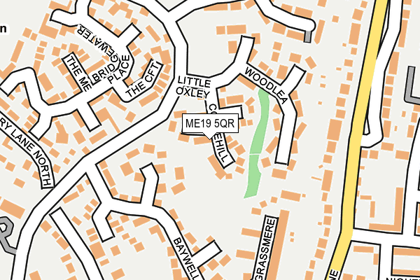 ME19 5QR map - OS OpenMap – Local (Ordnance Survey)
