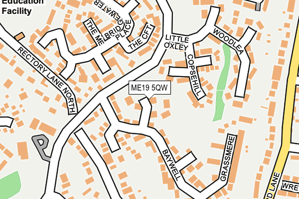 ME19 5QW map - OS OpenMap – Local (Ordnance Survey)