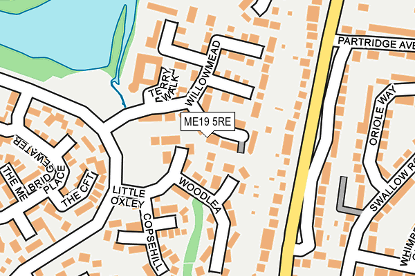 ME19 5RE map - OS OpenMap – Local (Ordnance Survey)