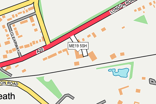 ME19 5SH map - OS OpenMap – Local (Ordnance Survey)
