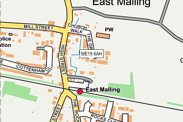 ME19 6AH map - OS OpenMap – Local (Ordnance Survey)