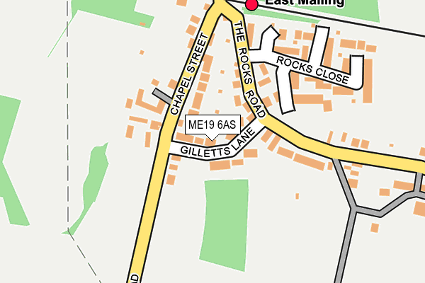 ME19 6AS map - OS OpenMap – Local (Ordnance Survey)