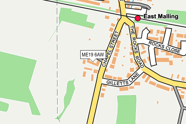 ME19 6AW map - OS OpenMap – Local (Ordnance Survey)