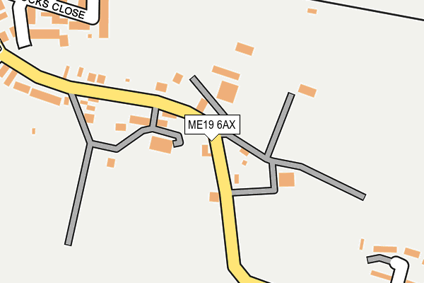 ME19 6AX map - OS OpenMap – Local (Ordnance Survey)