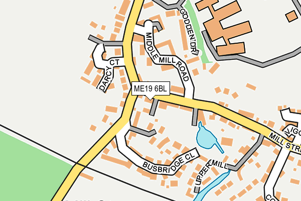 ME19 6BL map - OS OpenMap – Local (Ordnance Survey)