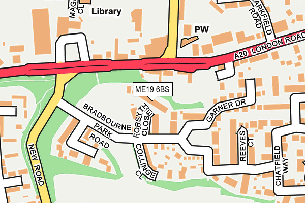 ME19 6BS map - OS OpenMap – Local (Ordnance Survey)