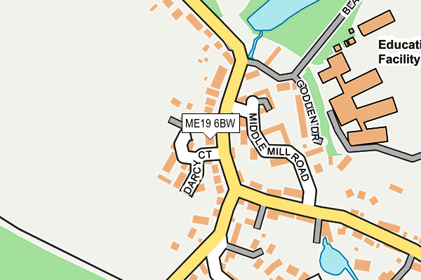 ME19 6BW map - OS OpenMap – Local (Ordnance Survey)