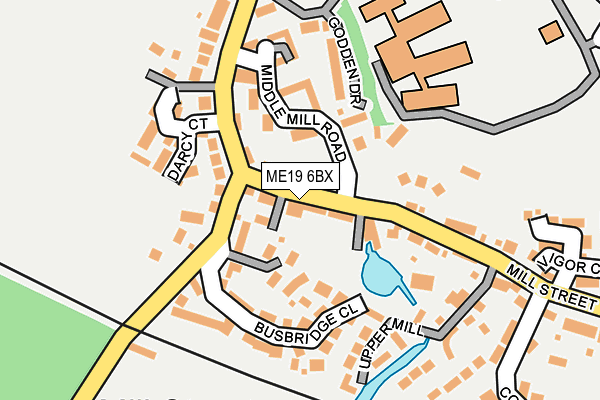 ME19 6BX map - OS OpenMap – Local (Ordnance Survey)