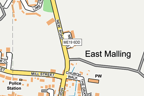 ME19 6DD map - OS OpenMap – Local (Ordnance Survey)