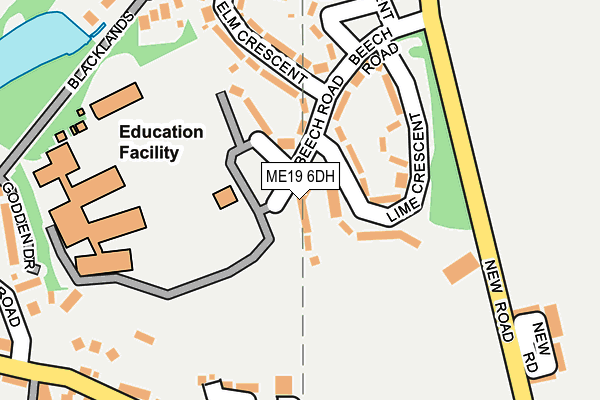 ME19 6DH map - OS OpenMap – Local (Ordnance Survey)