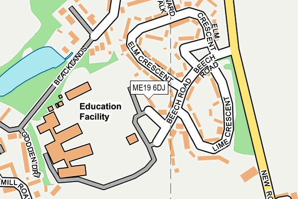 ME19 6DJ map - OS OpenMap – Local (Ordnance Survey)
