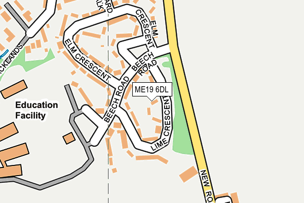 ME19 6DL map - OS OpenMap – Local (Ordnance Survey)