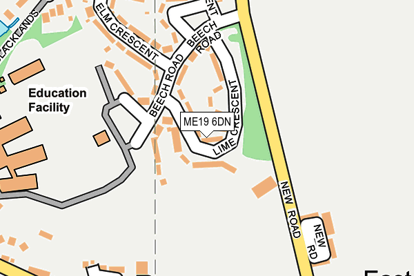 ME19 6DN map - OS OpenMap – Local (Ordnance Survey)