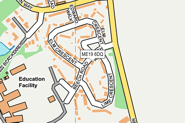 ME19 6DQ map - OS OpenMap – Local (Ordnance Survey)