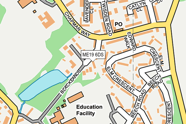 ME19 6DS map - OS OpenMap – Local (Ordnance Survey)