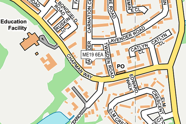ME19 6EA map - OS OpenMap – Local (Ordnance Survey)