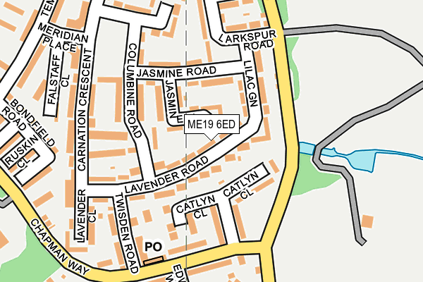 ME19 6ED map - OS OpenMap – Local (Ordnance Survey)