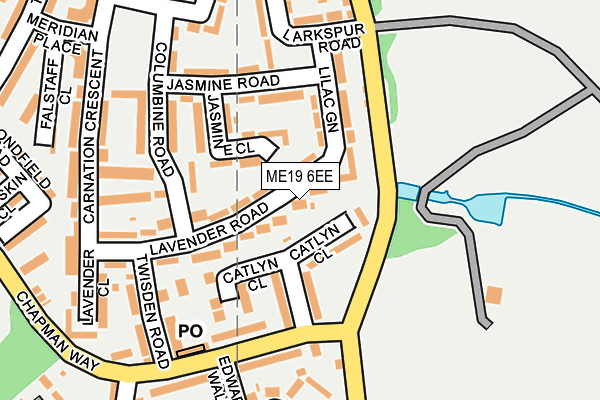 ME19 6EE map - OS OpenMap – Local (Ordnance Survey)