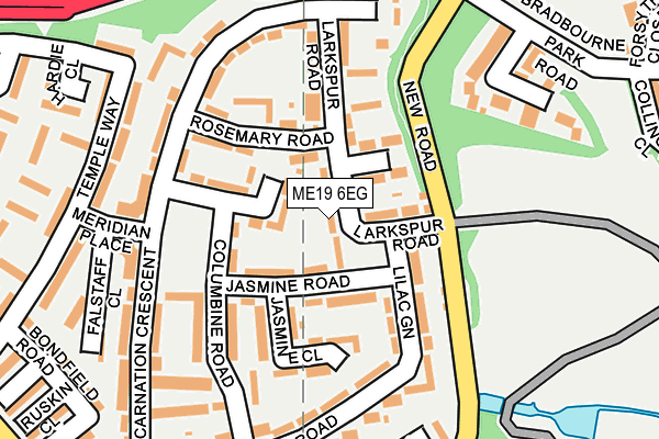 ME19 6EG map - OS OpenMap – Local (Ordnance Survey)
