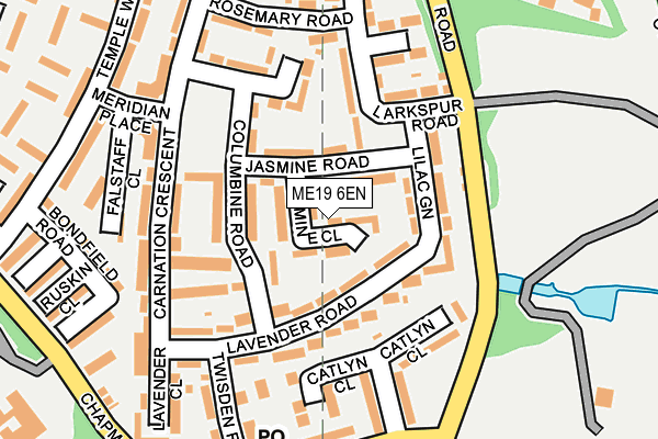 ME19 6EN map - OS OpenMap – Local (Ordnance Survey)