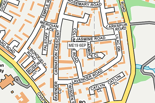 ME19 6EP map - OS OpenMap – Local (Ordnance Survey)