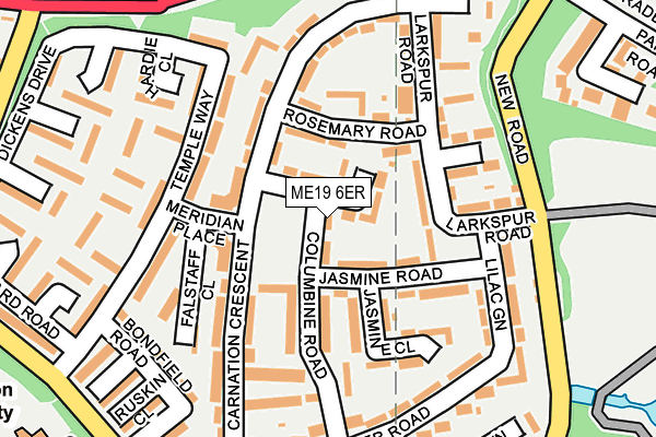 ME19 6ER map - OS OpenMap – Local (Ordnance Survey)