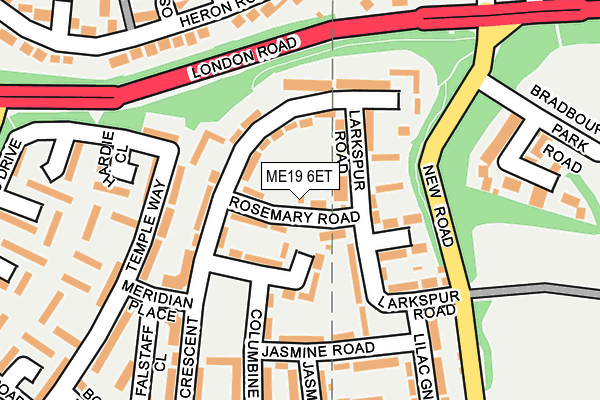 ME19 6ET map - OS OpenMap – Local (Ordnance Survey)