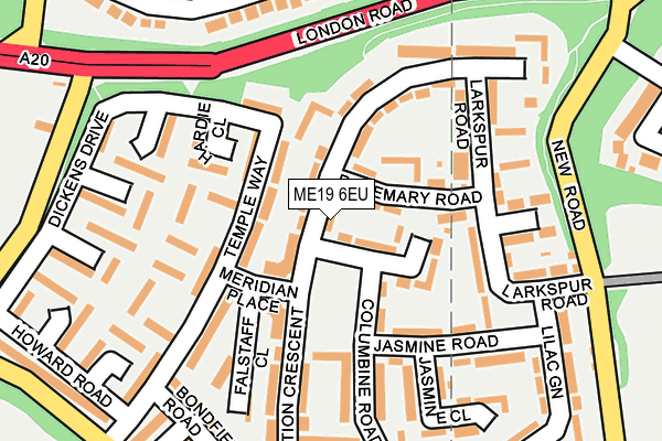 ME19 6EU map - OS OpenMap – Local (Ordnance Survey)