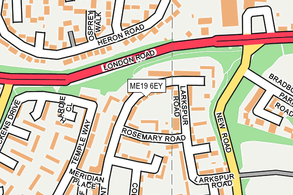 ME19 6EY map - OS OpenMap – Local (Ordnance Survey)