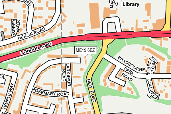 ME19 6EZ map - OS OpenMap – Local (Ordnance Survey)