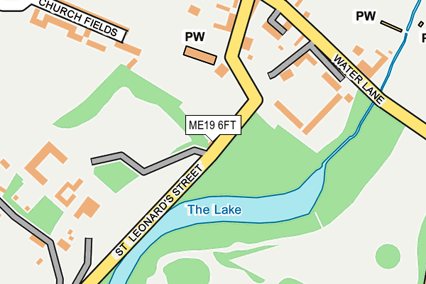 ME19 6FT map - OS OpenMap – Local (Ordnance Survey)