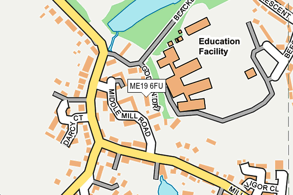 ME19 6FU map - OS OpenMap – Local (Ordnance Survey)